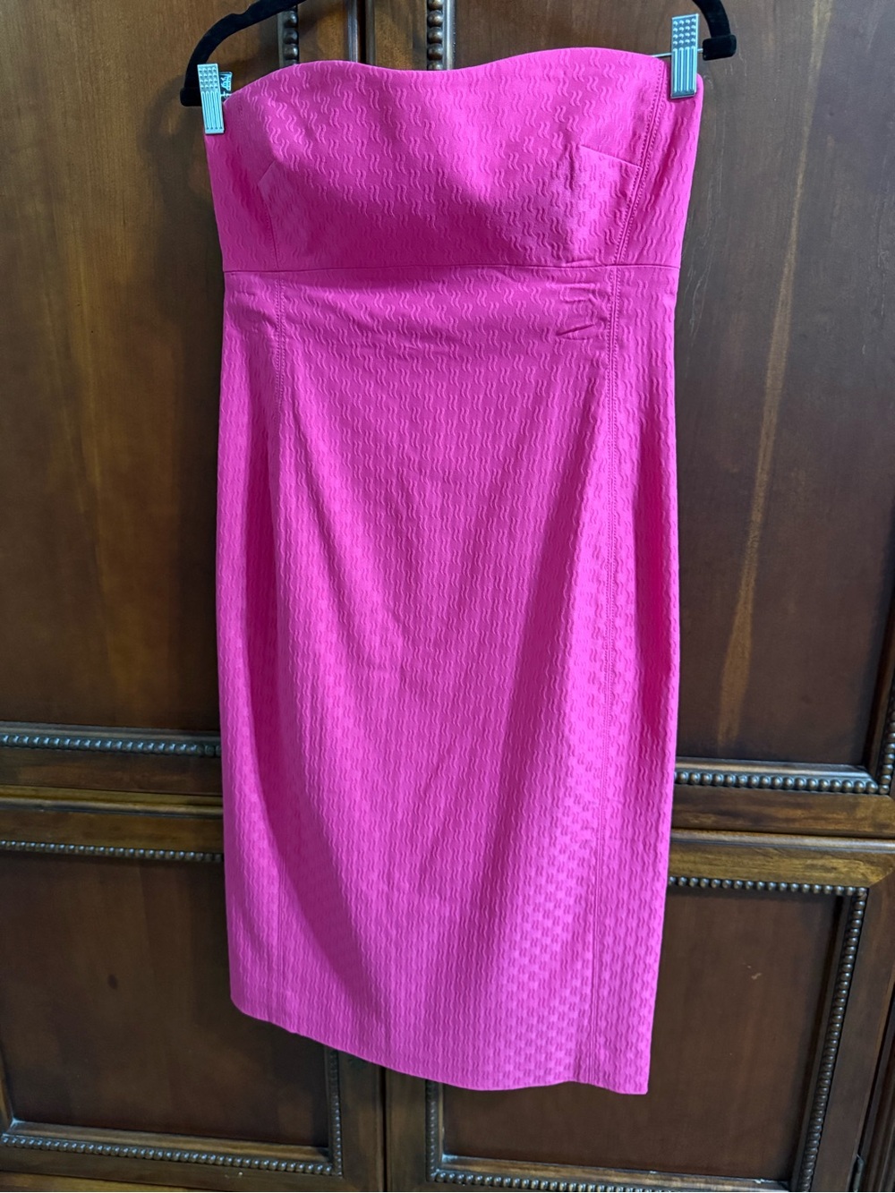 J. Crew Hot Pink Strapless Sheath Dress